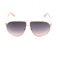 Guess unisex Sunglasses - Shiny Rose Gold Metal Frame Gradient Smoke Lens | GU5208 28B ,