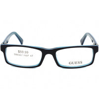 Guess Women's Eyeglasses - Clear Demo Lens Black and Blue Plastic Frame | GU 9059 B24 ,