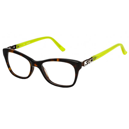 Guess Women's Eyeglasses - Clear Demo Lens Havana Rectangular Frame | GU9132-3 056 ,