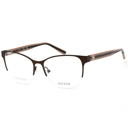 Guess Women's Eyeglasses - Clear Demo Lens Matte Dark Brown Square | GU2873 049 ,
