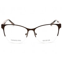 Guess Women's Eyeglasses - Clear Demo Lens Matte Dark Brown Square | GU2873 049 ,