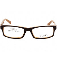Guess Women's Eyeglasses - Clear Lens Brown Rectangular Plastic Frame | GU 9059 D96 ,