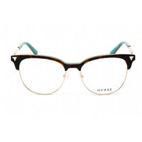 Guess Women's Eyeglasses - Clear Lens Dark Havana Metal Cat Eye Frame | GU2798 052 ,