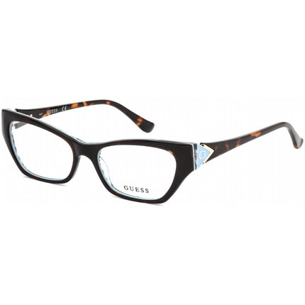 Guess Women's Eyeglasses - Clear Lens Dark Havana Plastic Cat Eye Frame | GU2747 052 ,
