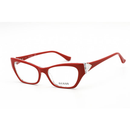 Guess Women's Eyeglasses - Clear Lens Shiny Red Plastic Cat Eye Frame | GU2747 066 ,