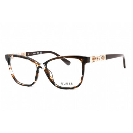 Guess Women's Eyeglasses - Dark Brown/Other Plastic Rectangular Frame | GU2832 050 ,