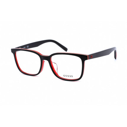 Guess Women's Eyeglasses - Full Rim Black/Red Plastic Rectangular | GU50034-F 005 ,