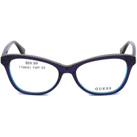 Guess Women's Eyeglasses - Full Rim Blue and Silver Acetate Frame | GU2624-3 092 ,