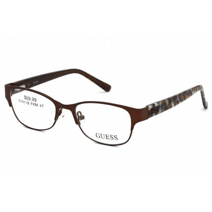 Guess Women's Eyeglasses - Full Rim Brown/Leopard Rectangular Frame | GU9123-3 D96 ,