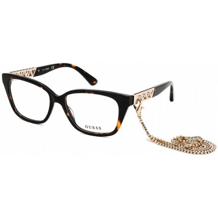 Guess Women's Eyeglasses - Full Rim Cat Eye Dark Havana Plastic Frame | GU2784 052 ,
