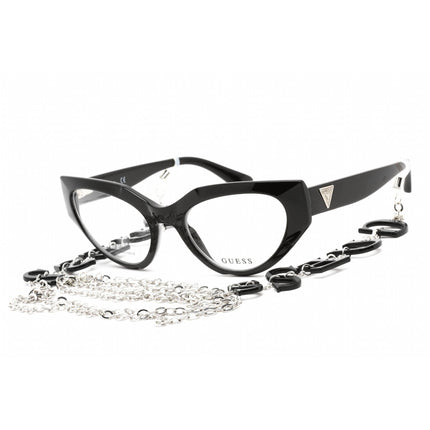 Guess Women's Eyeglasses - Full Rim Cat Eye Shiny Black Plastic Frame | GU2853 001 ,