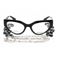 Guess Women's Eyeglasses - Full Rim Cat Eye Shiny Black Plastic Frame | GU2853 001 ,