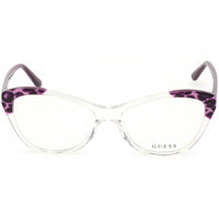 Guess Women's Eyeglasses - Full Rim Crystal and Violet Cat Eye Frame | GU2818 026 ,