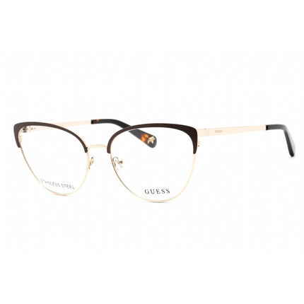 Guess Women's Eyeglasses - Full Rim Dark Brown/Other Metal Cat Eye Frame | GU5217 050 ,