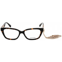 Guess Women's Eyeglasses - Full Rim Dark Havana Plastic Rectangular Frame | GU2784 052 ,