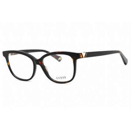 Guess Women's Eyeglasses - Full Rim Dark Havana Plastic Rectangular Frame | GU5220 052 ,