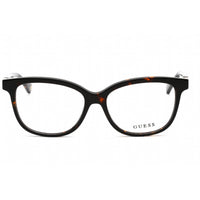Guess Women's Eyeglasses - Full Rim Dark Havana Plastic Rectangular Frame | GU5220 052 ,