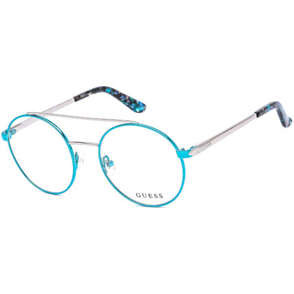 Guess Women's Eyeglasses - Full Rim Pads Shiny Light Blue/Silver Frame | GU2714 084 ,