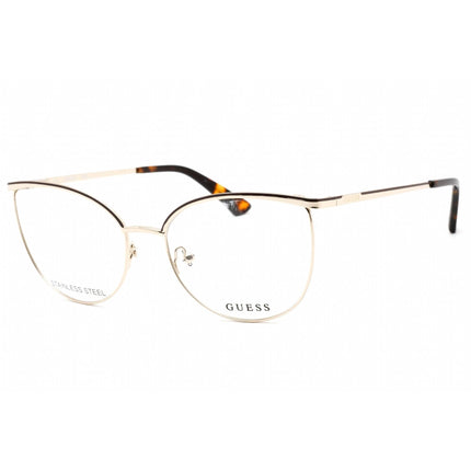 Guess Women's Eyeglasses - Full Rim Pale Gold Metal Rectangular Frame | GU2879 032 ,