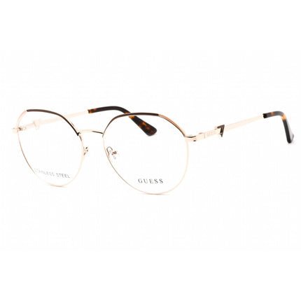 Guess Women's Eyeglasses - Full Rim Pale Gold Metal Round Shape Frame | GU2866 032 ,