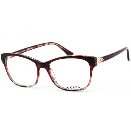 Guess Women's Eyeglasses - Full Rim Pink and Red Square Shaped Frame | GU2696 074 ,