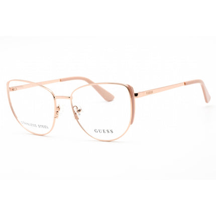 Guess Women's Eyeglasses - Full Rim Pink/Other Metal Cat Eye Shape Frame | GU2904 074 ,
