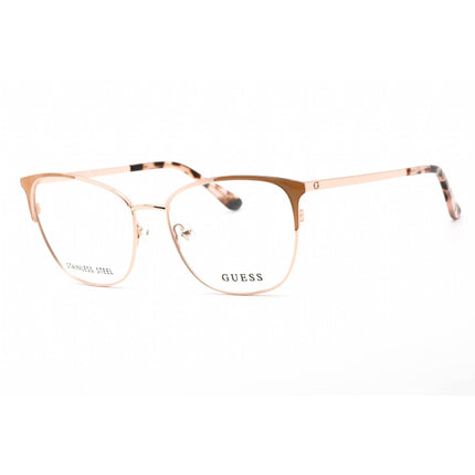 Guess Women's Eyeglasses - Full Rim Pink/Other Metal Rectangular Frame | GU2705 074 ,