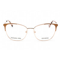 Guess Women's Eyeglasses - Full Rim Pink/Other Metal Rectangular Frame | GU2705 074 ,