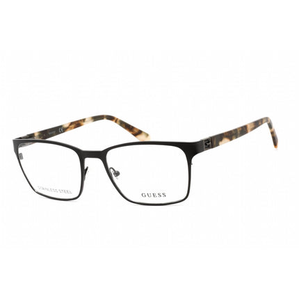 Guess Women's Eyeglasses - Full Rim Rectangular Matte Black Metal Frame | GU50019 002 ,