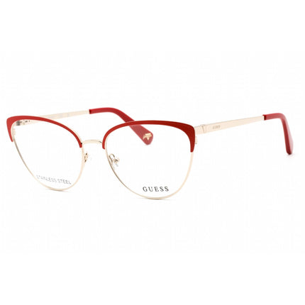 Guess Women's Eyeglasses - Full Rim Red/Other Metal Cat Eye Shape Frame | GU5217 068 ,