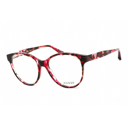 Guess Women's Eyeglasses - Full Rim Round Shape Pink Havana Plastic Frame | GU2847 074 ,