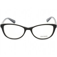 Guess Women's Eyeglasses - Full Rim Shiny Black Cat Eye Plastic Frame | GU2589 001 ,