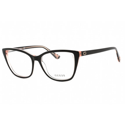 Guess Women's Eyeglasses - Full Rim Shiny Black Plastic Cat Eye Frame | GU2884 001 ,
