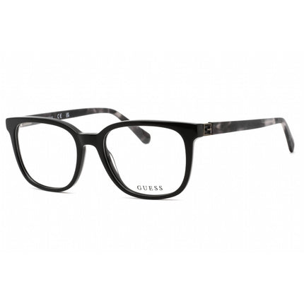Guess Women's Eyeglasses - Full Rim Shiny Black Rectangular Shape Frame | GU50021 001 ,