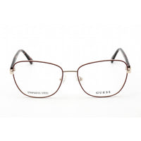 Guess Women's Eyeglasses - Full Rim Shiny Bordeaux Metal Cat Eye Frame | GU2815 069 ,