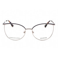 Guess Women's Eyeglasses - Full Rim Shiny Gunmetal Metal Cat Eye Frame | GU2879 008 ,