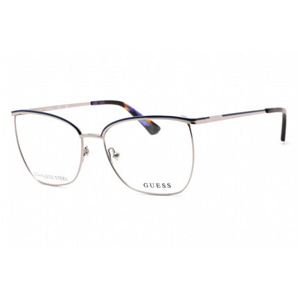 Guess Women's Eyeglasses - Full Rim Shiny Gunmetal Rectangular Frame | GU2878 008 ,