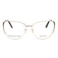 Guess Women's Eyeglasses - Full Rim Shiny Rose Gold Metal Cat Eye Frame | GU2904 028 ,