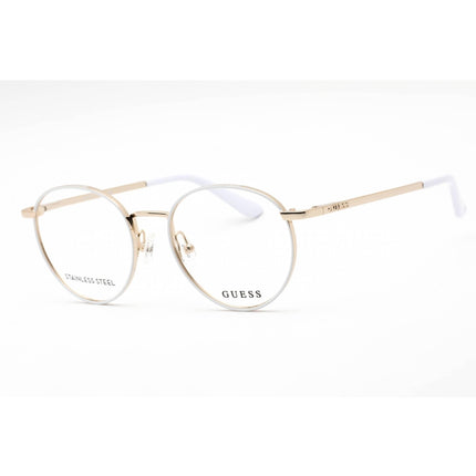 Guess Women's Eyeglasses - Full Rim White/Other Metal Oval Shape Frame | GU2725 024 ,