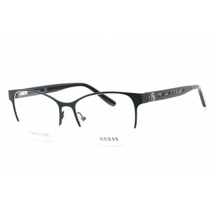Guess Women's Eyeglasses - Half Rim Cat Eye Shape Matte Blue Metal Frame | GU2873 091 ,