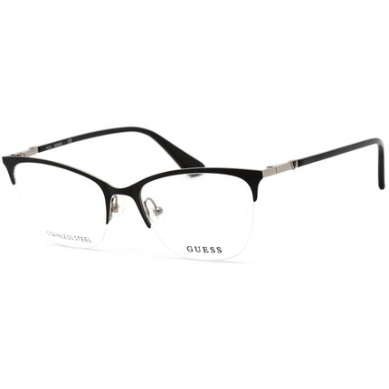 Guess Women's Eyeglasses - Half Rim Matte Black Cat Eye Shape Metal Frame | GU2787 002 ,