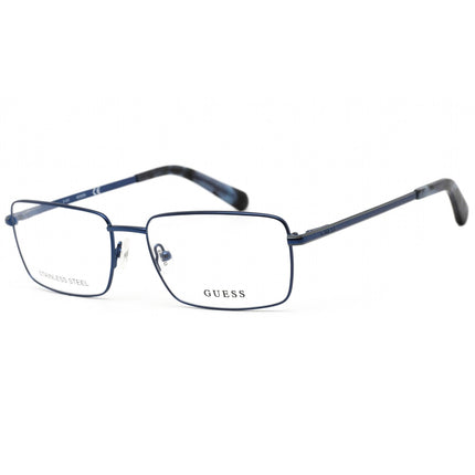 Guess Women's Eyeglasses - Matte Blue Rectangular Shaped Metal Frame | GU50042 091 ,