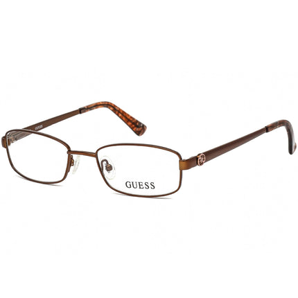 Guess Women's Eyeglasses - Matte Dark Brown Rectangular Shaped Frame | GU2524 049 ,