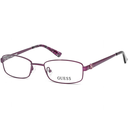 Guess Women's Eyeglasses - Matte Violet Rectangular Shaped Metal Frame | GU2524 082 ,