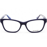 Guess Women's Eyeglasses - Shiny Blue Rectangular Shaped Plastic Frame | GU2781 090 ,