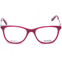 Guess Women's Eyeglasses - Shiny Fuchsia Cat Eye Shaped Plastic Frame | GU2566 75 ,