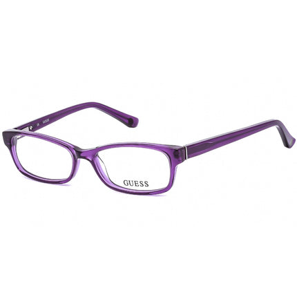Guess Women's Eyeglasses - Shiny Violet Rectangular Shape Plastic Frame | GU2517 081 ,