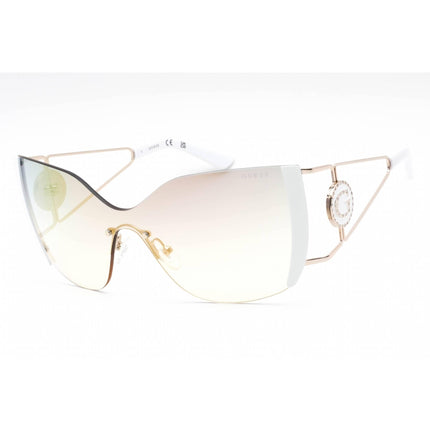 Guess Women's Sunglasses - Adjustable Nose Pad White Metal Shield Frame | GU7719 21C ,
