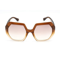 Guess Women's Sunglasses - Brown Mirror Lens Plastic Geometric Frame | GU7786 47G ,