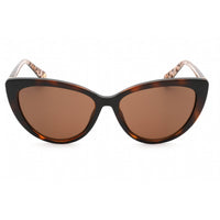 Guess Women's Sunglasses - Dark Havana Cat Eye Plastic Frame Brown Lens | GU5211 52E ,